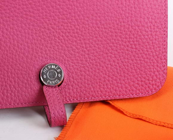 1:1 Quality Hermes Dogon Combined Wallets A508 Roseo Replica - Click Image to Close